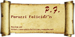 Peruzzi Felicián névjegykártya